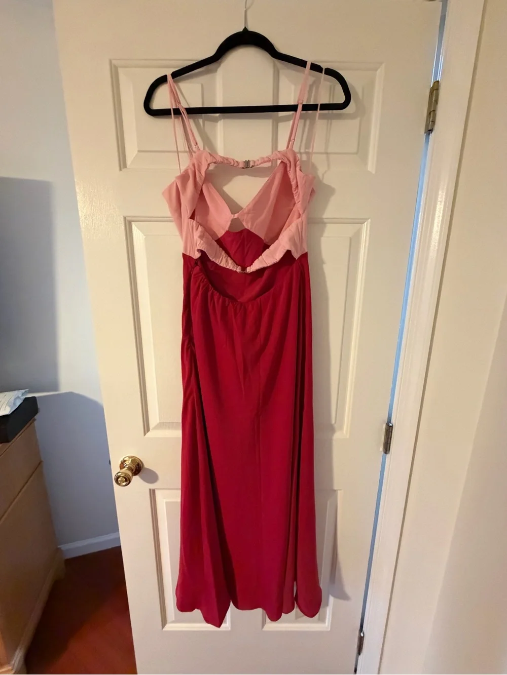 Abercrombie & Fitch Two-Tone Pink Maxi Dress